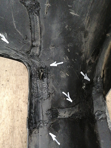 Фотография детали AA040756; Бампер задний; под паркт. (86611-2J700) для Kia Mohave I рест. (2016- 2019)/БУ; Оригинал; Р2, Удовлетворительное; . Фото номер 19