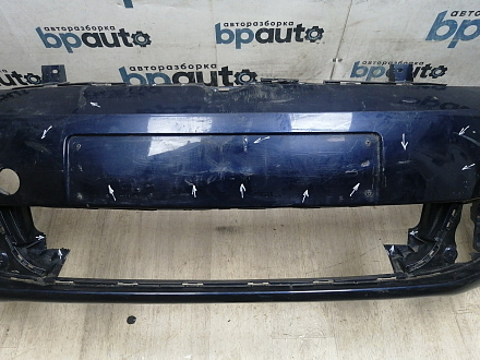 BA000245; Бампер передний; без паркт.; под омыват. (5M0807221N) для Volkswagen Golf Plus II (2009-2014)/БУ; Оригинал; Р2, Удовлетворительное; 