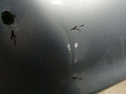 AA045812; Бампер задний; без паркт. (52159-02400) для Toyota Auris I (2007- 2010)/БУ; Оригинал; Р1, Мелкий дефект; 