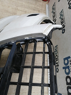 AA045519; Бампер передний; под паркт.; под омыват. (4L0 807 437 H) для Audi Q7 I рест. (2010-2015)/БУ; Оригинал; Р1, Мелкий дефект; 