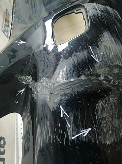 BA000186; Бампер передний; без паркт.; под омыват. (52119-05190) для Toyota Avensis/БУ; Оригинал; Р2, Удовлетворительное; 