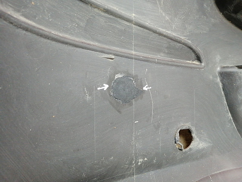 Фотография детали AA014391; Бампер задний, под большой вырез выхл.трубы; без паркт. (13179916) для Opel Corsa D рест. HB 5D (2011 — 2014)/БУ; Оригинал; Р1, Мелкий дефект; . Фото номер 11