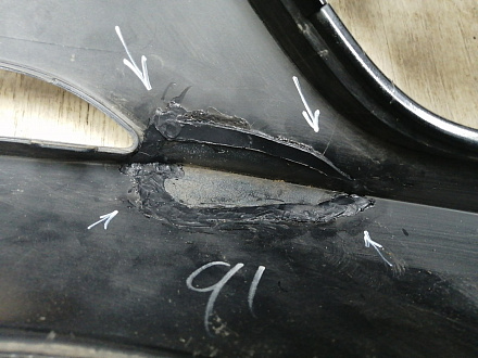 AA045596; Бампер передний; под паркт.; под омыват. (8K0 807 437 AC) для Audi A4 B8/БУ; Оригинал; Р1, Мелкий дефект; 