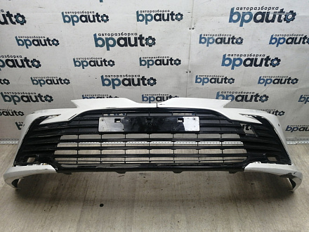 AA045787; Бампер передний; под паркт.; под омыват. (52119-06J20) для Toyota Camry 70 рест. (2021-2024)/БУ; Оригинал; Р1, Мелкий дефект; 