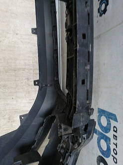 BA000166; Бампер передний; под паркт.; под омыват. (4G0 807 437) для Audi A6 C7/БУ; Оригинал; Р1, Мелкий дефект; 