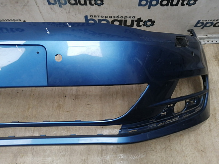 BA000226; Бампер передний; под паркт.; под омыват. (5G0807221) для Volkswagen Golf/БУ; Оригинал; Р1, Мелкий дефект; 