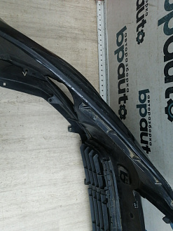 AA045949; Бампер передний; под паркт.; под омыват. (52119-0E220) для Toyota Highlander III (2014 — 2016)/БУ; Оригинал; Р1, Мелкий дефект; 