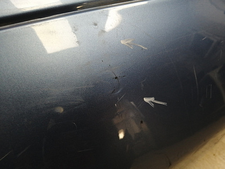 AA046071; Бампер задний, узкий молдинг; под паркт. (85022-BC640) для Nissan Micra III (K12) рест. (2007-2010)/БУ; Оригинал; Р1, Мелкий дефект; 