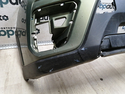 AA046327; Бампер передний; без паркт.; под омыват. (57704-SJ000) для Subaru Forester V (2018-2021)/БУ; Оригинал; Р1, Мелкий дефект; 