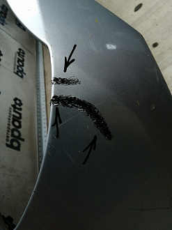 BA000141; Бампер задний; под паркт. (86611-4L500) для Hyundai Solaris I рест. Sedan (2014- 2016)/БУ; Оригинал; Р1, Мелкий дефект; 