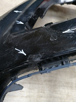 AA045533; Бампер передний; под паркт.; под омыват. (4L0 807 437 H) для Audi Q7 I рест. (2010-2015)/БУ; Оригинал; Р1, Мелкий дефект; 