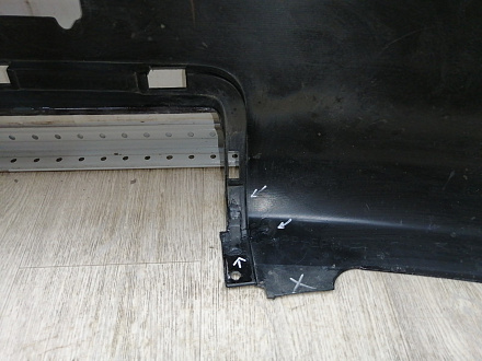 AA045384; Бампер задний, под накладку; под паркт. (85022-1LA0H) для Infiniti QX80 I рест. (2014-2017)/БУ; Оригинал; Р1, Мелкий дефект; 