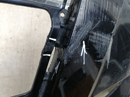 AA045532; Бампер передний; под паркт.; под омыват. (4L0 807 437 H) для Audi Q7 I рест. (2010-2015)/БУ; Оригинал; Р2, Удовлетворительное; 