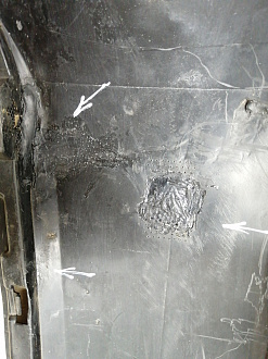 AA045250; Бампер задний; без паркт. (86611-2B700) для Hyundai Santa Fe II рест. (2010-2012)/БУ; Оригинал; Р2, Удовлетворительное; 