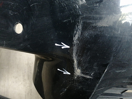 AA045951; Бампер передний; под паркт.; под омыват. (52119-0E220) для Toyota Highlander III (2014 — 2016)/БУ; Оригинал; Р1, Мелкий дефект; 