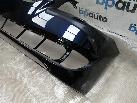 AA004123; Бампер передний, 4 отв. под датчики; под паркт.; под омыват. (51117200712) для BMW 5 серия F10 F11/БУ; Оригинал; Р0, Хорошее; (416) Темно-синий перламутр