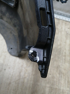 AA045615; Бампер задний; под паркт. (86611-4L200) для Hyundai Solaris I HB (2010- 2014)/БУ; Оригинал; Р1, Мелкий дефект; 