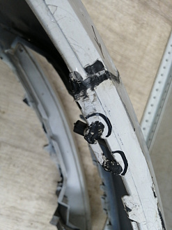 AA045817; Бампер передний; под паркт.; под омыват. (3C8807221F) для Volkswagen Passat CC рест. (2012-2017)/БУ; Оригинал; Р1, Мелкий дефект; 