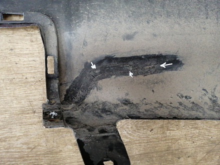 AA029960; Бампер задний, под накладку; под паркт. (85022-1LA0H) для Infiniti QX80 I рест. (2014-2017)/БУ; Оригинал; Р2, Удовлетворительное; 