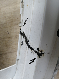 AA045516; Бампер передний; под паркт.; под омыват. (4L0 807 437 H) для Audi Q7 I рест. (2010-2015)/БУ; Оригинал; Р2, Удовлетворительное; 