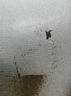 AA046121; Бампер задний; под паркт. (86611-4Y000) для Kia Rio III Sedan (2011- 2015)/БУ; Оригинал; Р1, Мелкий дефект; 