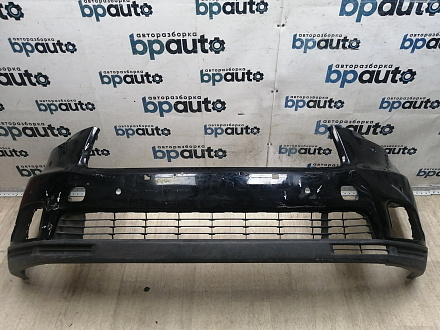 AA045949; Бампер передний; под паркт.; под омыват. (52119-0E220) для Toyota Highlander III (2014 — 2016)/БУ; Оригинал; Р1, Мелкий дефект; 