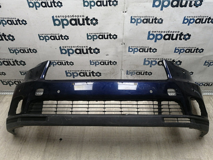 AA045947; Бампер передний; под паркт.; под омыват. (52119-0E220) для Toyota Highlander III (2014 — 2016)/БУ; Оригинал; Р1, Мелкий дефект; 