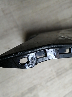 AA046058; Бампер задний, без молдинга; без паркт. (3AE807417) для Volkswagen Passat B7 Sedan (2011- 2014)/БУ; Оригинал; Р1, Мелкий дефект; 