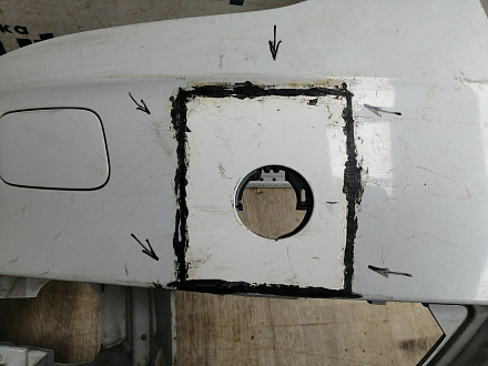 BA000158; Бампер передний; под паркт.; под омыват. (8K0 807 437 AC) для Audi A4 B8/БУ; Оригинал; Р2, Удовлетворительное; 