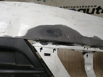 AA045037; Бампер передний; под паркт.; под омыват. (5СU807221A) для Volkswagen Jetta VI рест. (2015-2018)/БУ; Оригинал; Р1, Мелкий дефект; 