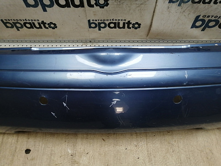 AA046071; Бампер задний, узкий молдинг; под паркт. (85022-BC640) для Nissan Micra III (K12) рест. (2007-2010)/БУ; Оригинал; Р1, Мелкий дефект; 