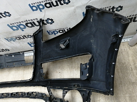 AA045535; Бампер передний; под паркт.; под омыват. (4L0 807 437 H) для Audi Q7 I рест. (2010-2015)/БУ; Оригинал; Р2, Удовлетворительное; 