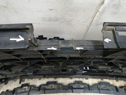 AA045518; Бампер передний; под паркт.; под омыват. (4L0 807 437 H) для Audi Q7 I рест. (2010-2015)/БУ; Оригинал; Р1, Мелкий дефект; 