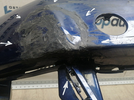 AA045789; Бампер передний; без паркт.; под омыват. (5M0807221N) для Volkswagen Golf Plus II (2009-2014)/БУ; Оригинал; Р2, Удовлетворительное; 