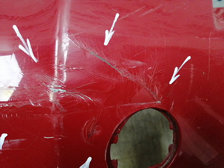 AA045679; Бампер передний; без паркт.; без омыват. (52119-02680) для Toyota Auris I (2007- 2010)/БУ; Оригинал; Р1, Мелкий дефект; 