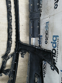 AA045532; Бампер передний; под паркт.; под омыват. (4L0 807 437 H) для Audi Q7 I рест. (2010-2015)/БУ; Оригинал; Р2, Удовлетворительное; 