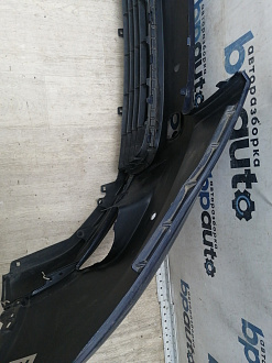 AA045947; Бампер передний; под паркт.; под омыват. (52119-0E220) для Toyota Highlander III (2014 — 2016)/БУ; Оригинал; Р1, Мелкий дефект; 