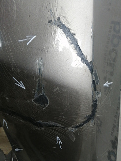 BA000248; Бампер передний; под паркт.; под омыват. (5M0807221N) для Volkswagen Golf Plus II (2009-2014)/БУ; Оригинал; Р2, Удовлетворительное; 