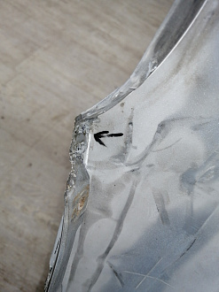 AA045386; Бампер передний; без паркт.; без омыват. (1Z0 807 221 M) для Skoda Octavia/БУ; Оригинал; Р1, Мелкий дефект; 