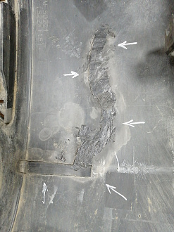 AA021145; Бампер задний; под паркт. (GS1M-50221) для Mazda 6 GH/БУ; Оригинал; Р2, Удовлетворительное; 