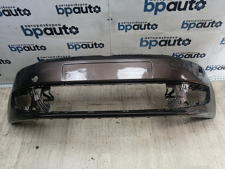 AA044500; Бампер передний; без паркт.; под омыват. (6R0807221) для Volkswagen Polo V Hatchback (2009-2013)/БУ; Оригинал; Р1, Мелкий дефект; 