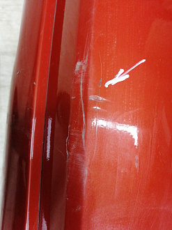 BA000210; Бампер задний; без паркт. (6R6807421BK) для Volkswagen Polo V Hatchback (2009-2013)/БУ; Оригинал; Р1, Мелкий дефект; 