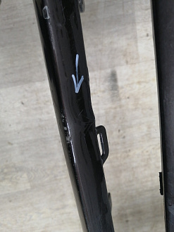 AA045598; Бампер передний; под паркт.; под омыват. (8K0 807 437 AC) для Audi A4 B8/БУ; Оригинал; Р1, Мелкий дефект; 