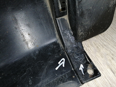 AA045384; Бампер задний, под накладку; под паркт. (85022-1LA0H) для Infiniti QX80 I рест. (2014-2017)/БУ; Оригинал; Р1, Мелкий дефект; 