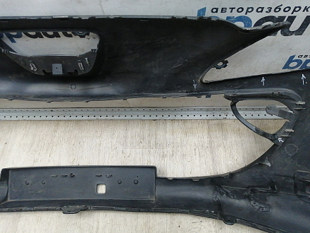 AA045936; Бампер передний; без паркт.; под омыват. (9680484677) для Peugeot 308 I (2008-2011)/БУ; Оригинал; Р2, Удовлетворительное; 