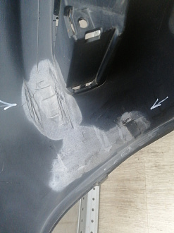 AA045761; Бампер передний, AMG; под паркт.; под омыват. (A1668856425) для Mercedes-Benz GL-klasse II (X166) (2012-2016)/БУ; Оригинал; Р1, Мелкий дефект; 