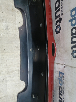 AA046072; Бампер задний, узкий молдинг; под паркт. (85022-BC640) для Nissan Micra III (K12) рест. (2007-2010)/БУ; Оригинал; Р1, Мелкий дефект; 