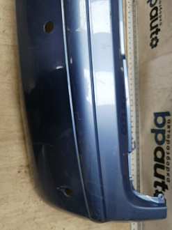 AA046071; Бампер задний, узкий молдинг; под паркт. (85022-BC640) для Nissan Micra III (K12) рест. (2007-2010)/БУ; Оригинал; Р1, Мелкий дефект; 