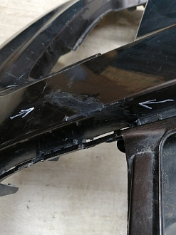 AA045529; Бампер передний; под паркт.; под омыват. (4L0 807 437 H) для Audi Q7 I рест. (2010-2015)/БУ; Оригинал; Р1, Мелкий дефект; 