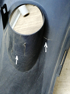 AA045803; Бампер передний; без паркт.; без омыват. (52119-02A90) для Toyota Auris I рест. (2010- 2013)/БУ; Оригинал; Р1, Мелкий дефект; 